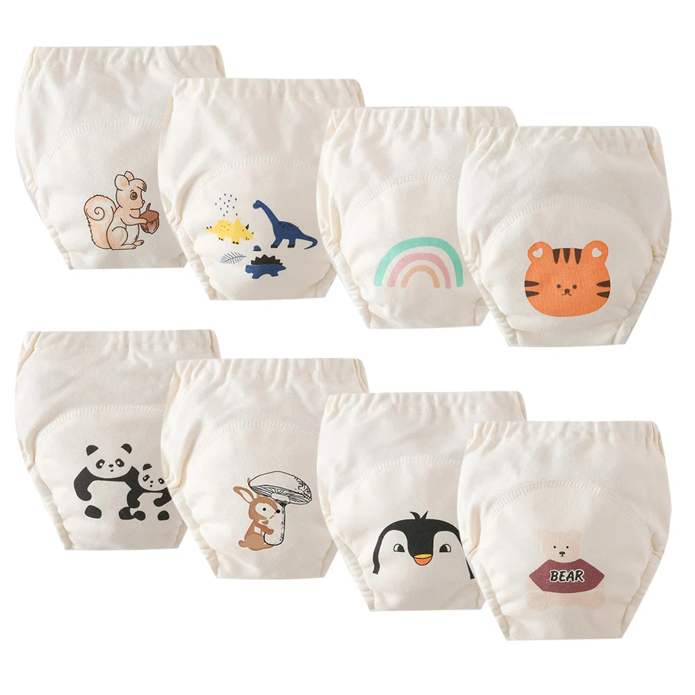 Culottes d’Apprentissage Lavables Bébé – Pack 6 ou 8 Pièces Réutilisables