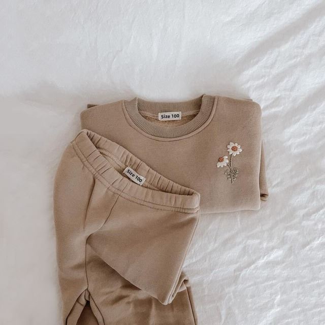 Ensemble Hiver Bébé 2 Pièces Brodé — Fille & Garçon