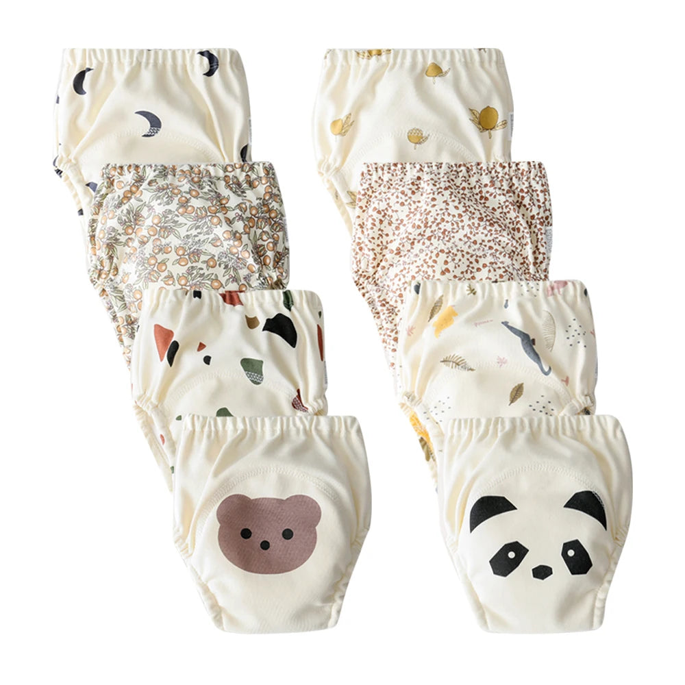 Culottes d’Apprentissage Lavables Bébé – Pack 6 ou 8 Pièces Réutilisables