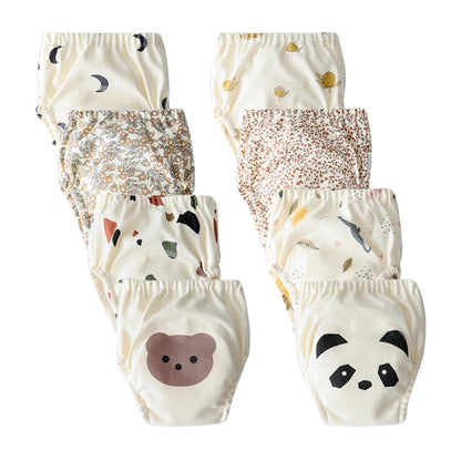 Culottes d’Apprentissage Lavables Bébé – Pack 6 ou 8 Pièces Réutilisables