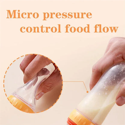 Biberon Silicone avec Cuillère Bébé – Alimentation Douce & Sans BPA