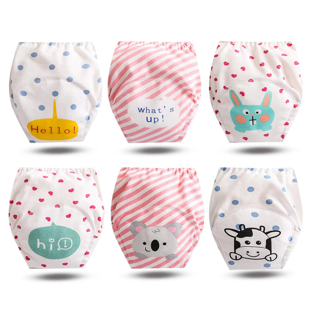 Culottes d’Apprentissage Lavables Bébé – Pack 6 ou 8 Pièces Réutilisables