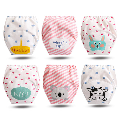 Culottes d’Apprentissage Lavables Bébé – Pack 6 ou 8 Pièces Réutilisables