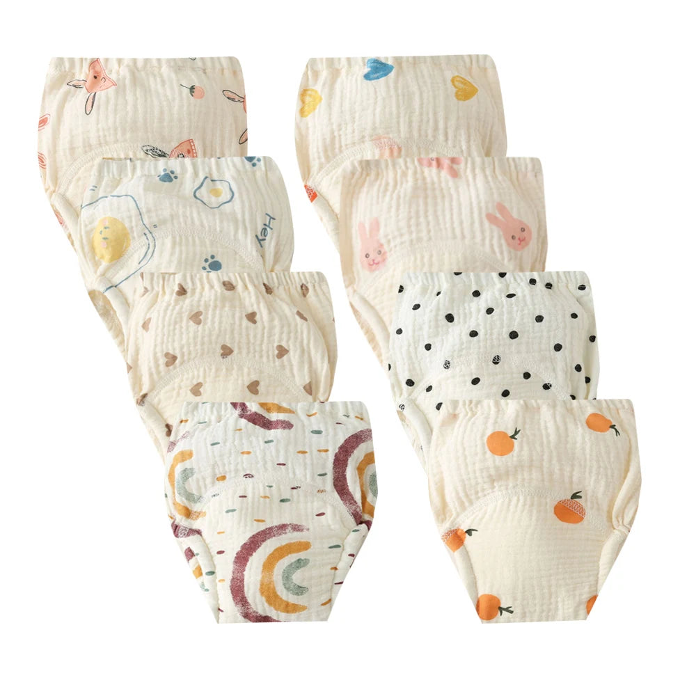 Culottes d’Apprentissage Lavables Bébé – Pack 6 ou 8 Pièces Réutilisables
