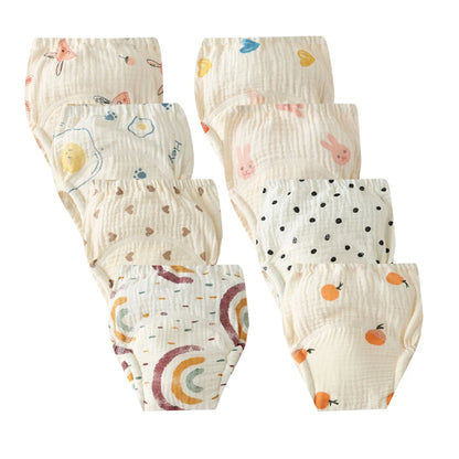 Culottes d’Apprentissage Lavables Bébé – Pack 6 ou 8 Pièces Réutilisables