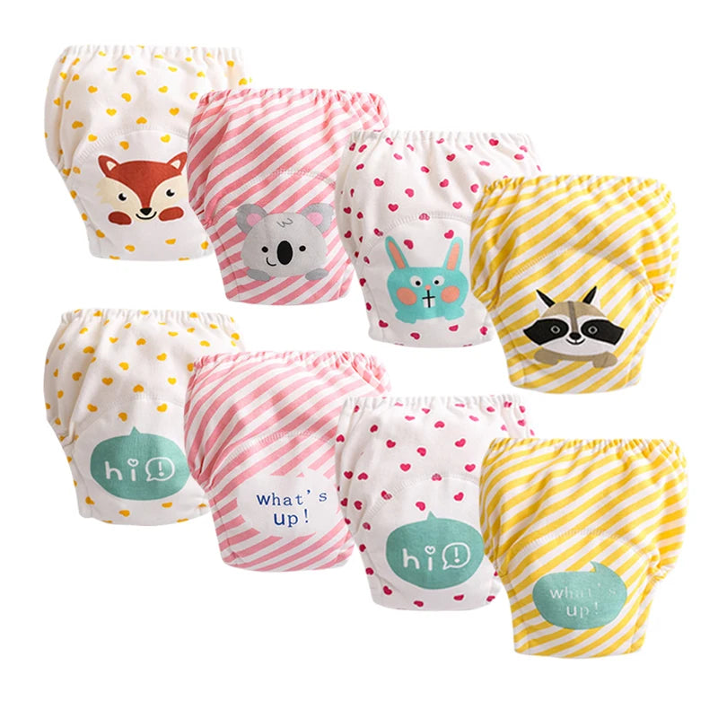 Culottes d’Apprentissage Lavables Bébé – Pack 6 ou 8 Pièces Réutilisables