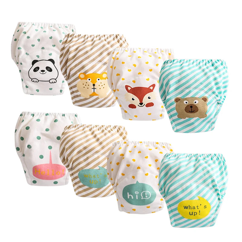 Culottes d’Apprentissage Lavables Bébé – Pack 6 ou 8 Pièces Réutilisables