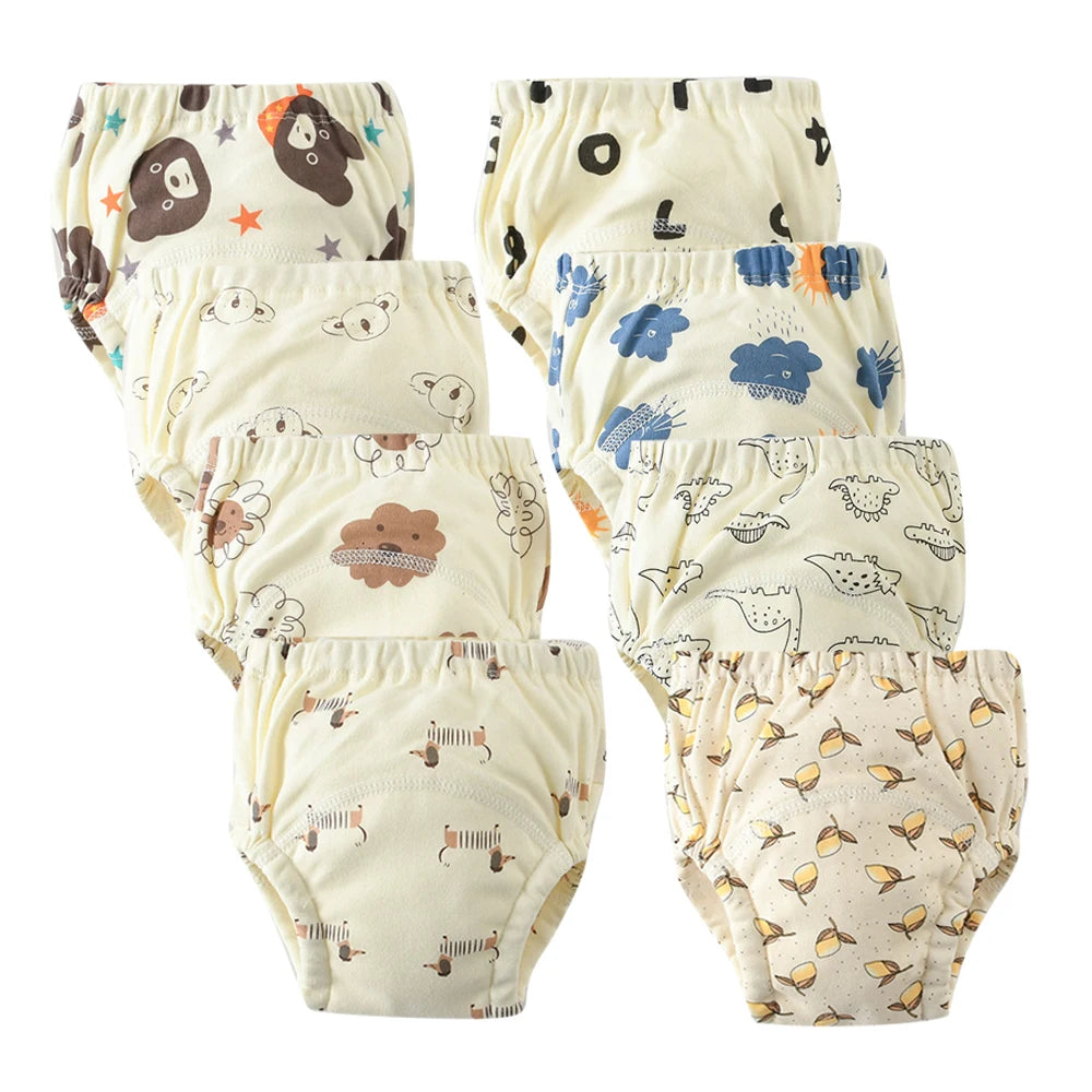 Culottes d’Apprentissage Lavables Bébé – Pack 6 ou 8 Pièces Réutilisables