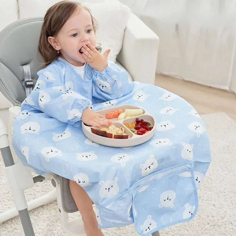 Bavoir Tablier Bébé Imperméable – Repas Sans Taches & Facile à Nettoyer
