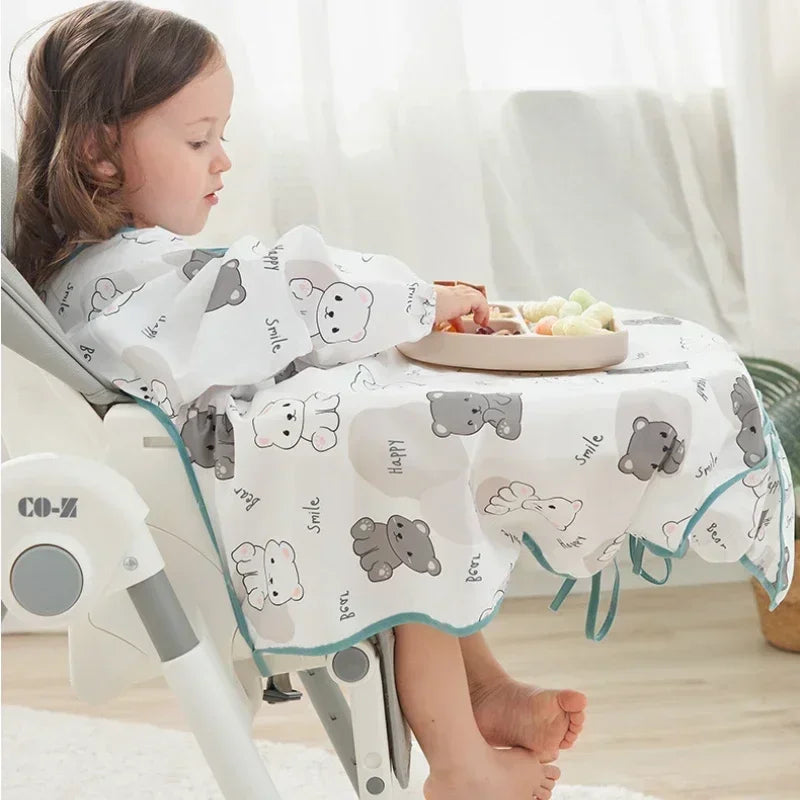 Bavoir Tablier Bébé Imperméable – Repas Sans Taches & Facile à Nettoyer