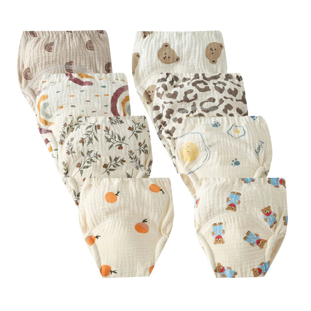 Culottes d’Apprentissage Lavables Bébé – Pack 6 ou 8 Pièces Réutilisables