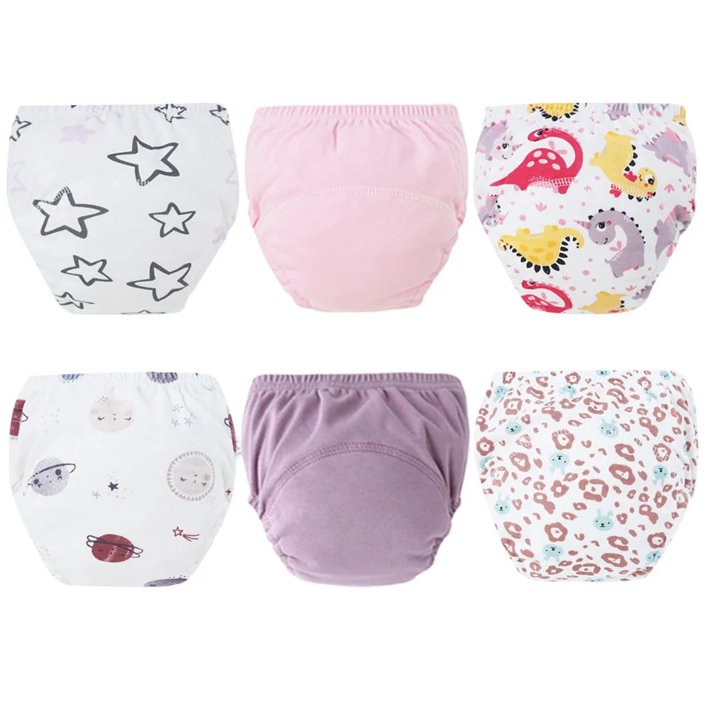 Culottes d’Apprentissage Lavables Bébé – Pack 6 ou 8 Pièces Réutilisables