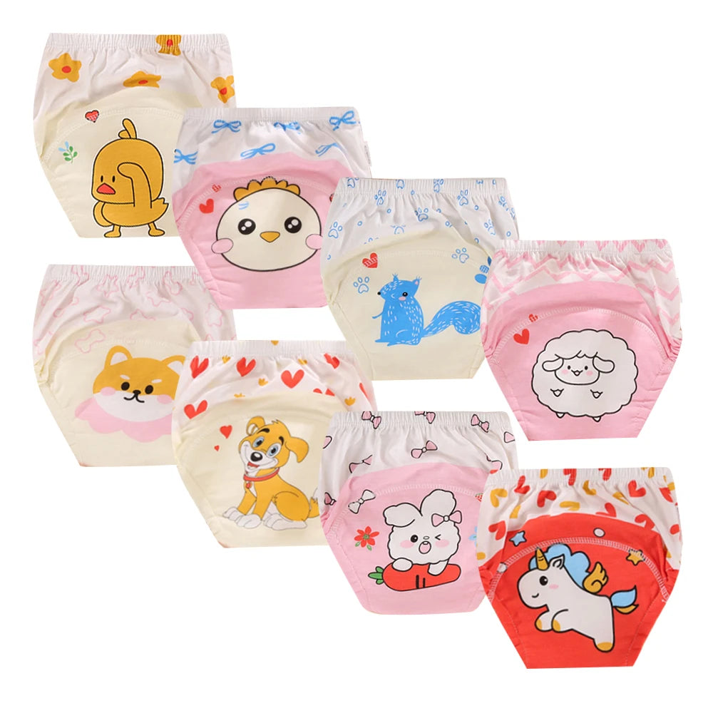 Culottes d’Apprentissage Lavables Bébé – Pack 6 ou 8 Pièces Réutilisables