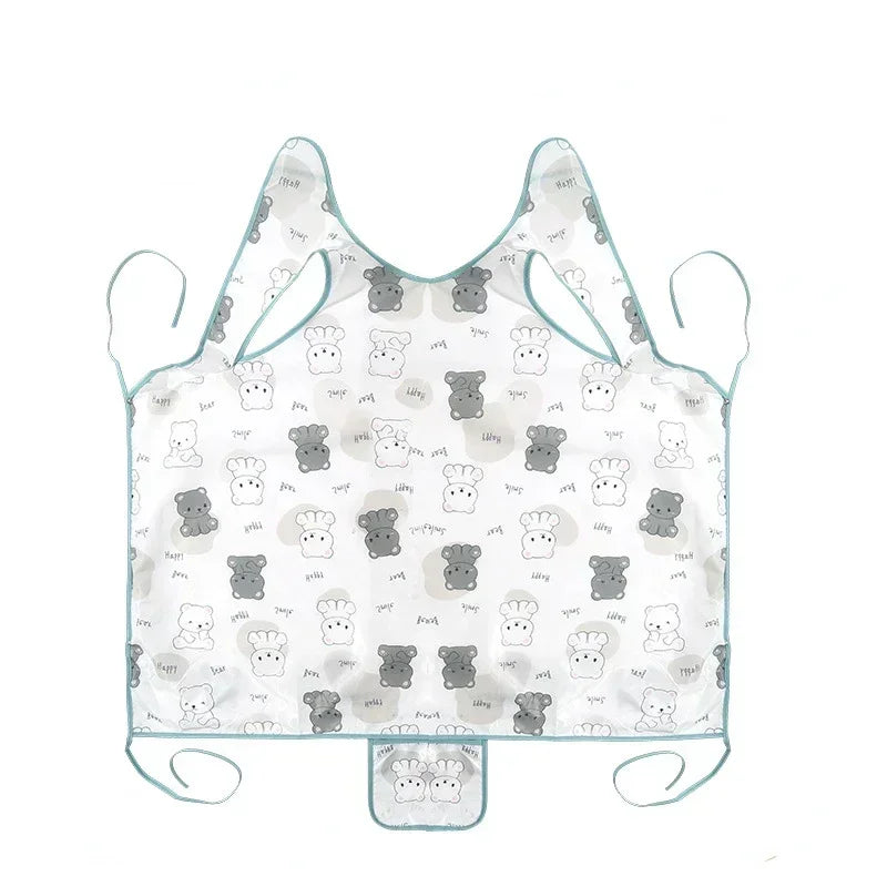 Bavoir Tablier Bébé Imperméable – Repas Sans Taches & Facile à Nettoyer