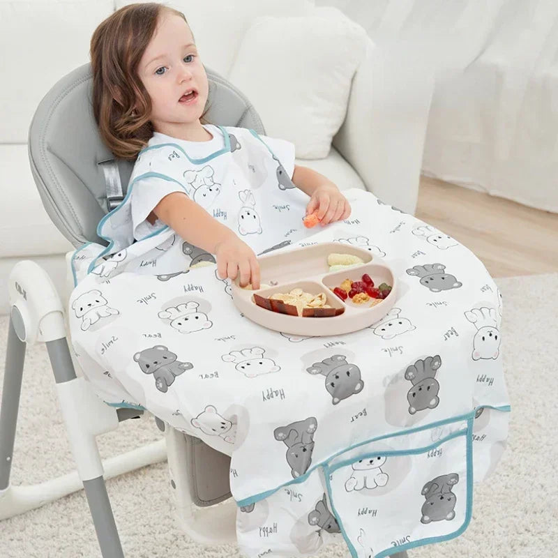 Bavoir Tablier Bébé Imperméable – Repas Sans Taches & Facile à Nettoyer