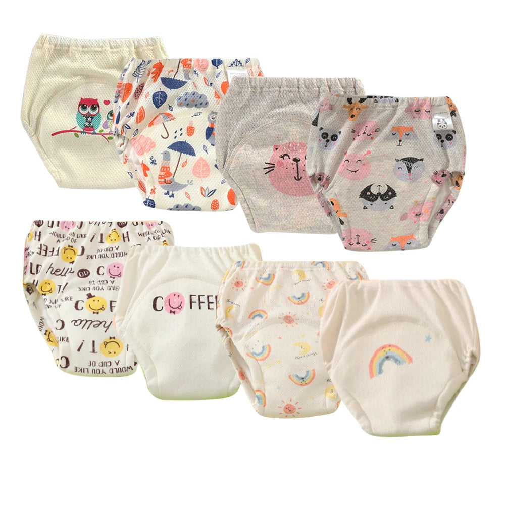 Culottes d’Apprentissage Lavables Bébé – Pack 6 ou 8 Pièces Réutilisables