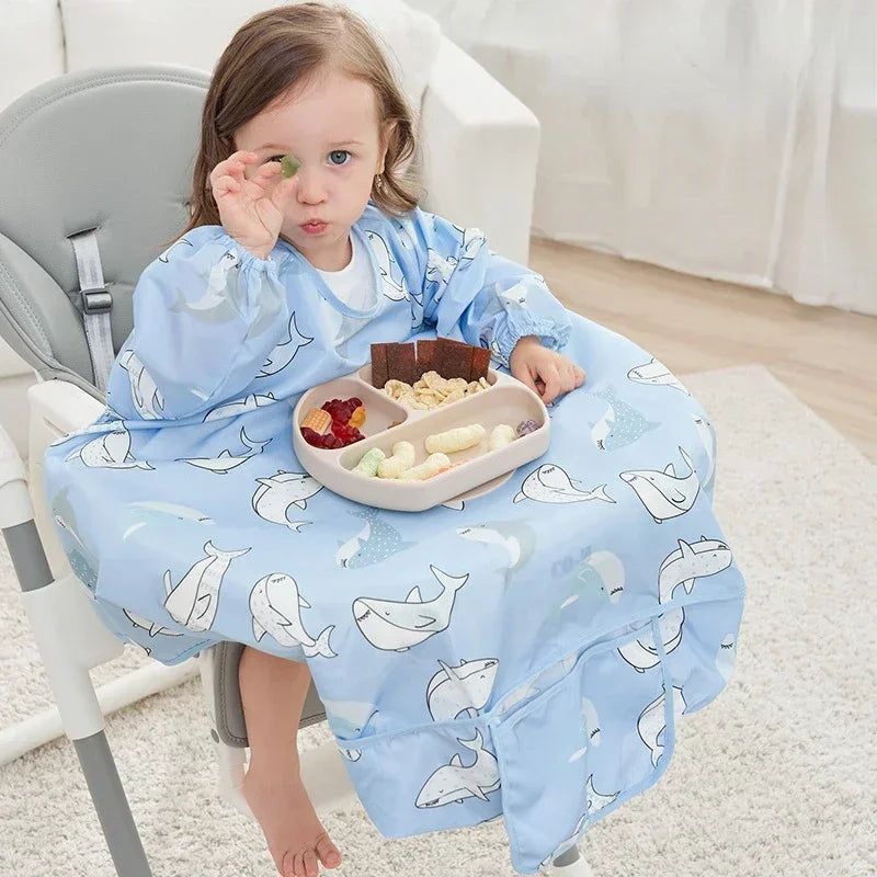 Bavoir Tablier Bébé Imperméable – Repas Sans Taches & Facile à Nettoyer