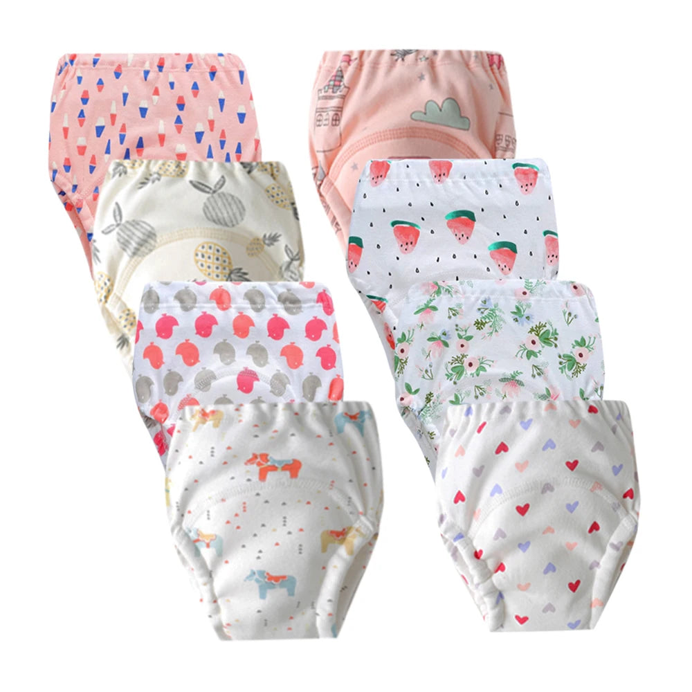 Culottes d’Apprentissage Lavables Bébé – Pack 6 ou 8 Pièces Réutilisables