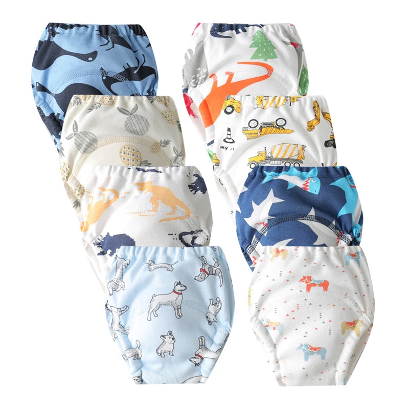 Culottes d’Apprentissage Lavables Bébé – Pack 6 ou 8 Pièces Réutilisables
