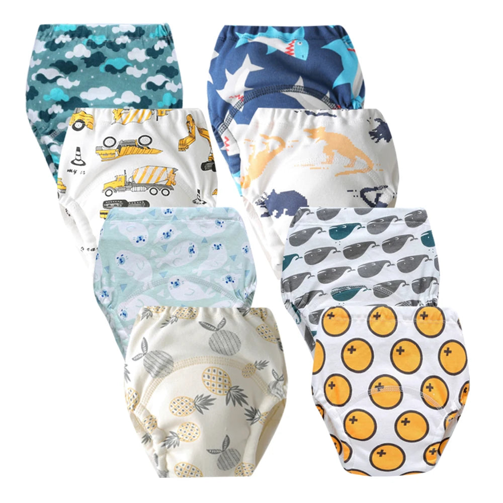 Culottes d’Apprentissage Lavables Bébé – Pack 6 ou 8 Pièces Réutilisables