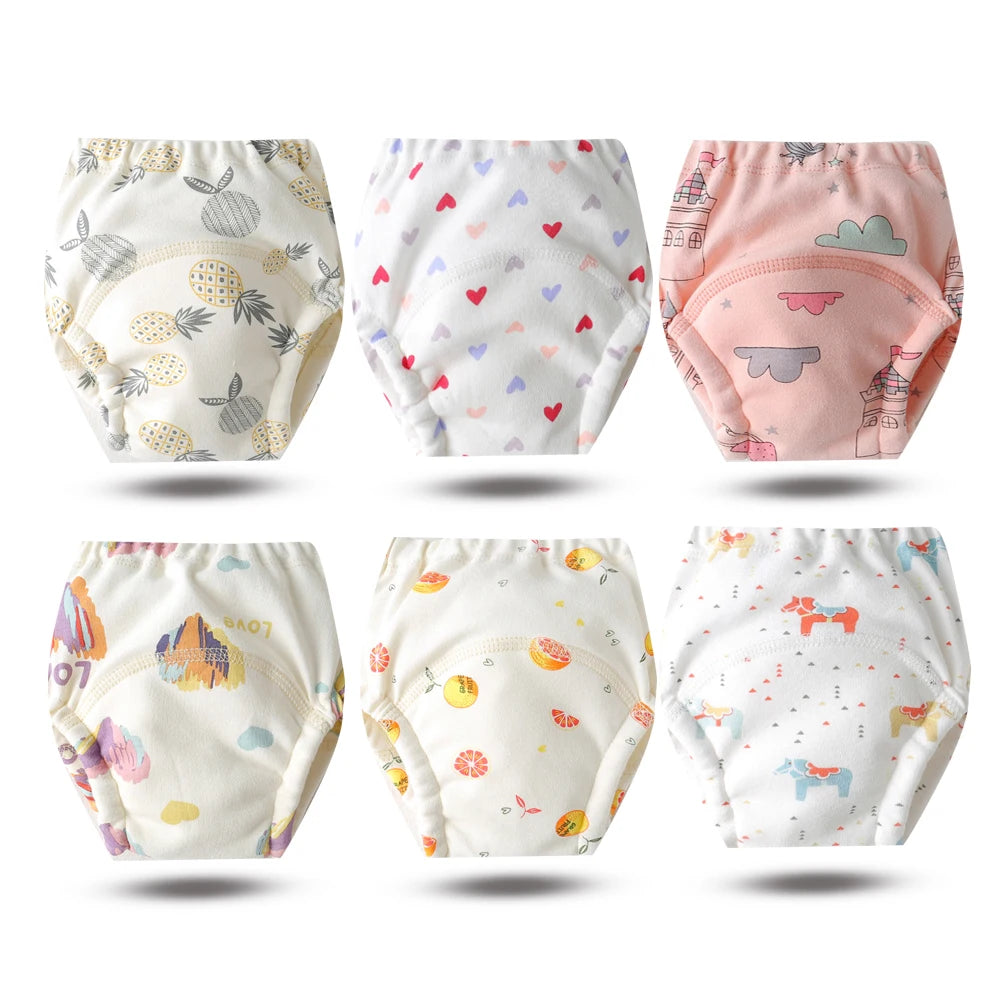 Culottes d’Apprentissage Lavables Bébé – Pack 6 ou 8 Pièces Réutilisables