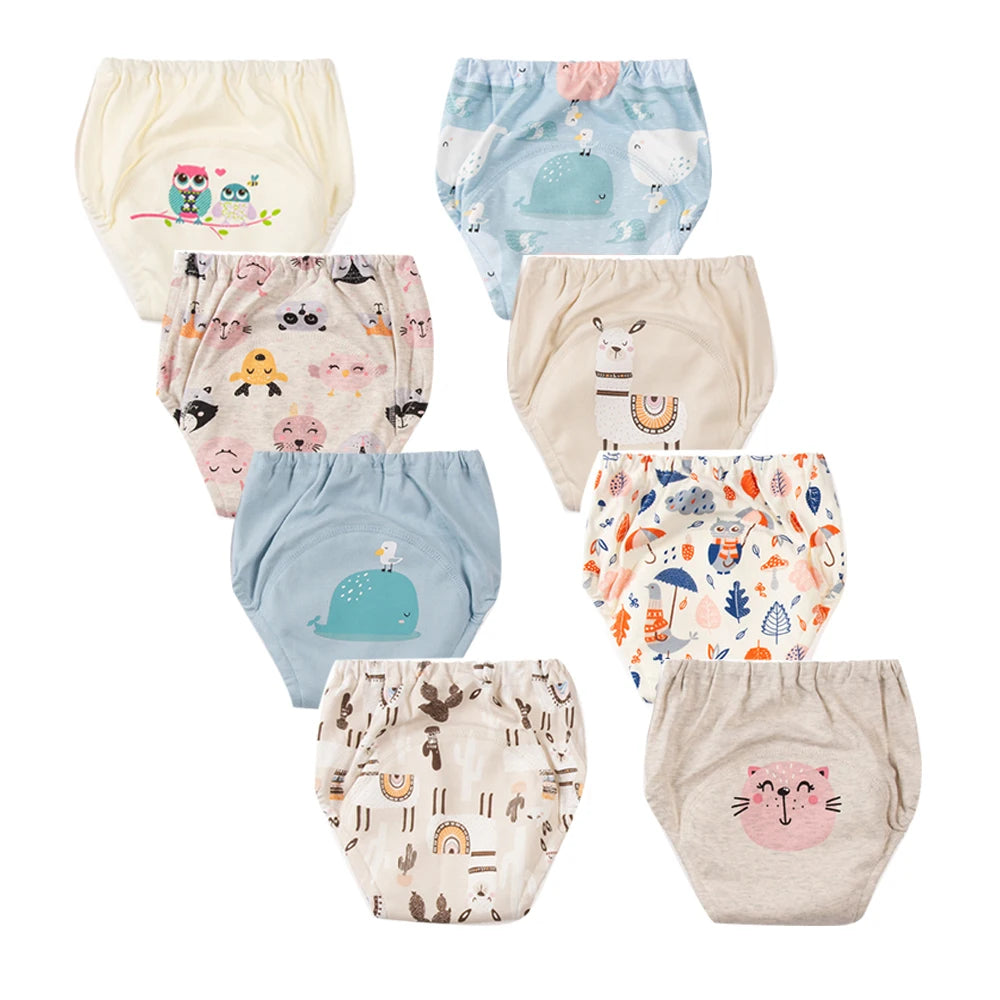 Culottes d’Apprentissage Lavables Bébé – Pack 6 ou 8 Pièces Réutilisables