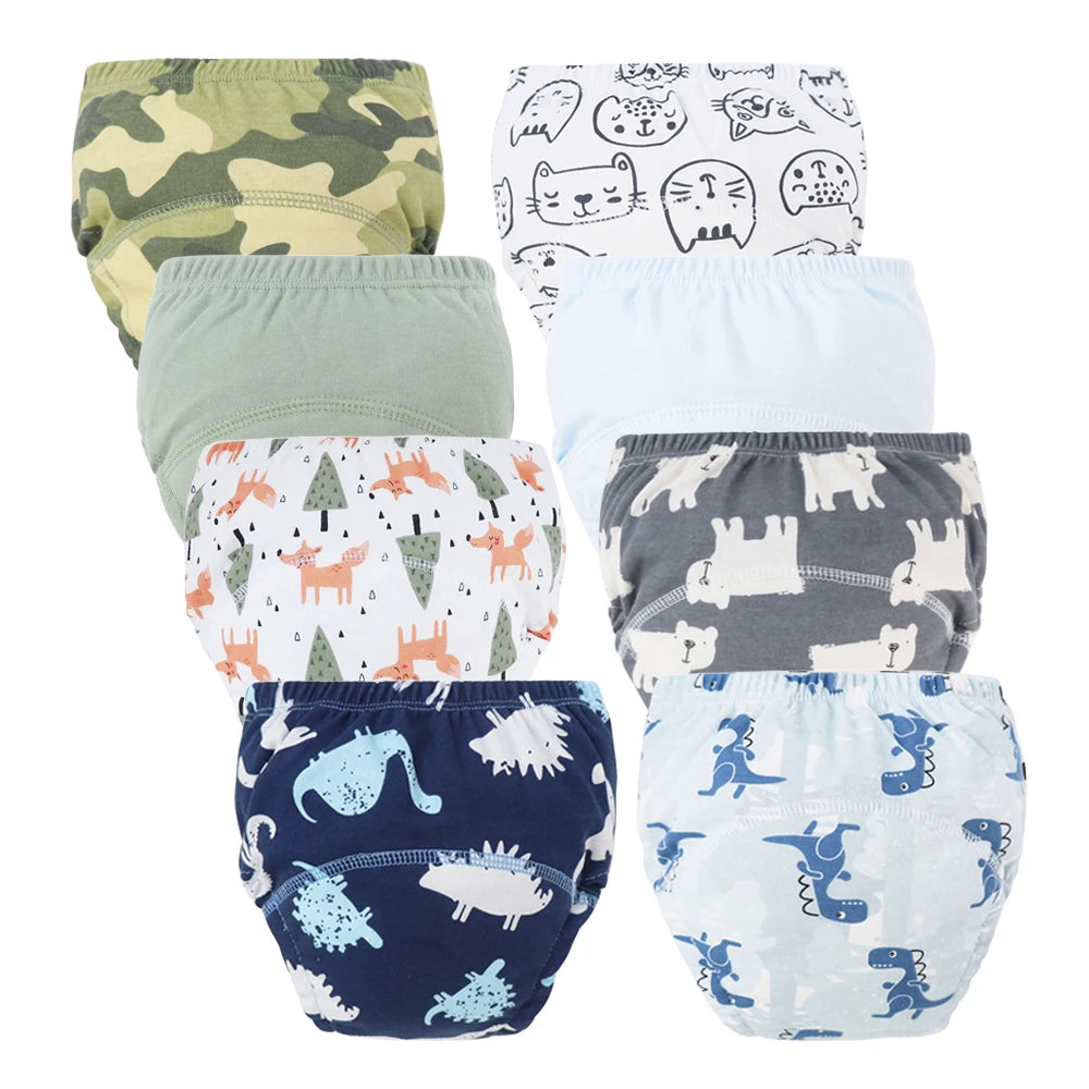 Culottes d’Apprentissage Lavables Bébé – Pack 6 ou 8 Pièces Réutilisables