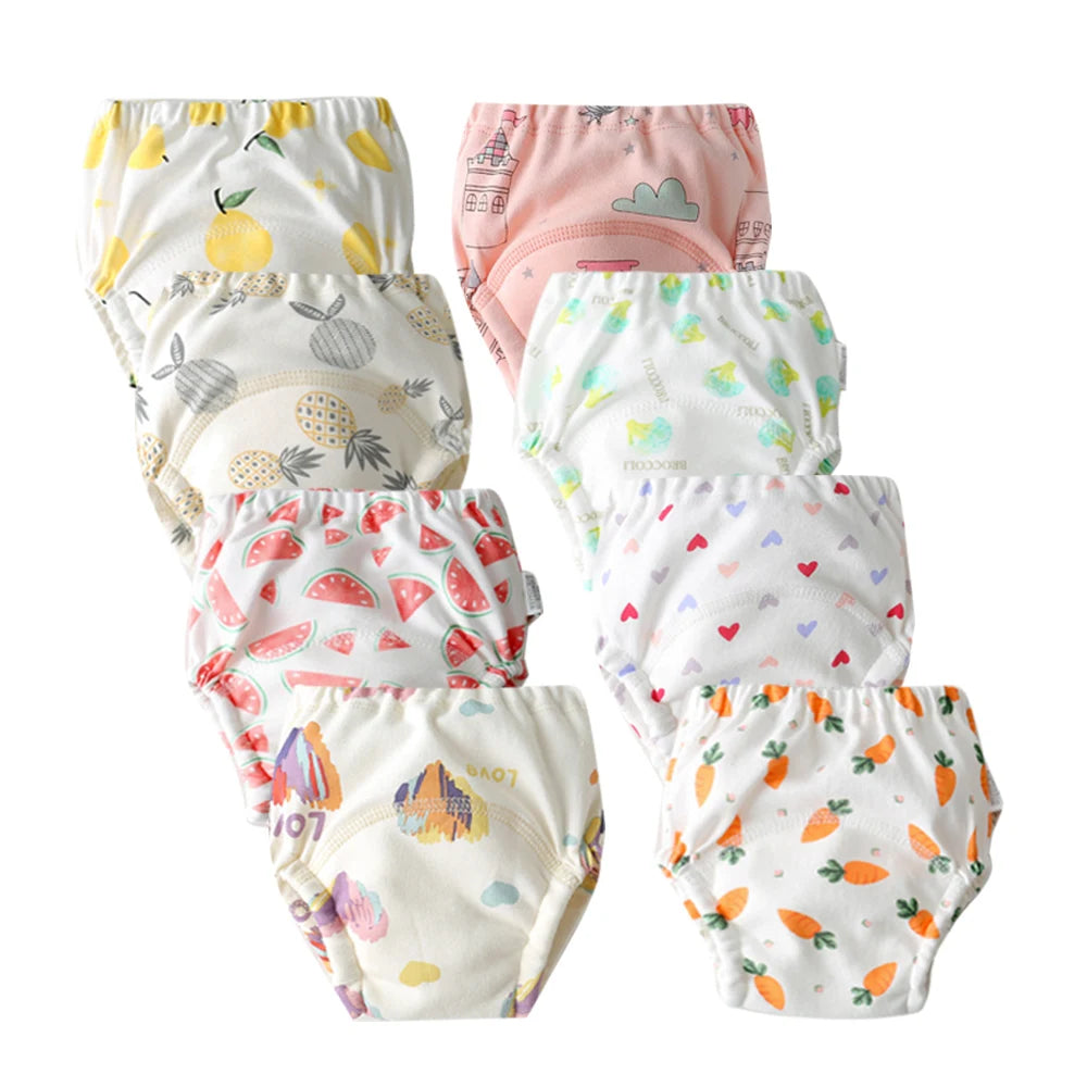 Culottes d’Apprentissage Lavables Bébé – Pack 6 ou 8 Pièces Réutilisables