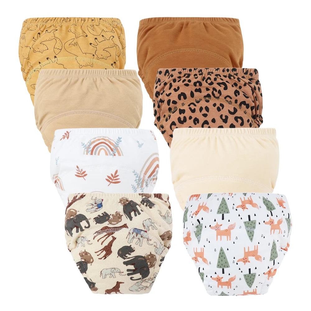 Culottes d’Apprentissage Lavables Bébé – Pack 6 ou 8 Pièces Réutilisables