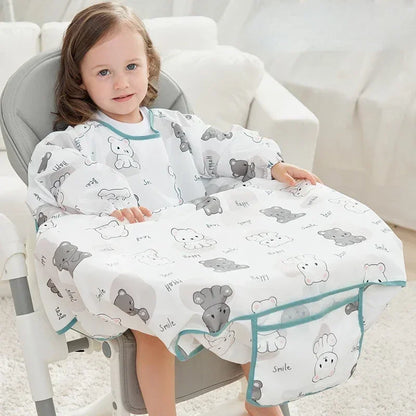 Bavoir Tablier Bébé Imperméable – Repas Sans Taches & Facile à Nettoyer