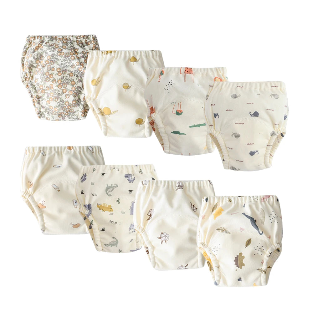 Culottes d’Apprentissage Lavables Bébé – Pack 6 ou 8 Pièces Réutilisables