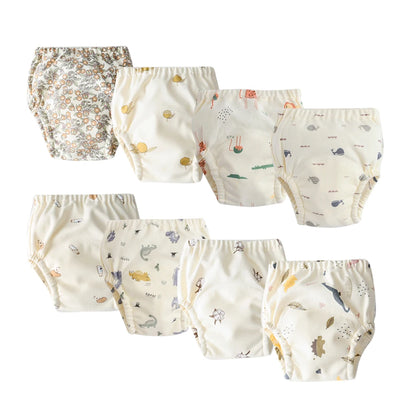 Culottes d’Apprentissage Lavables Bébé – Pack 6 ou 8 Pièces Réutilisables