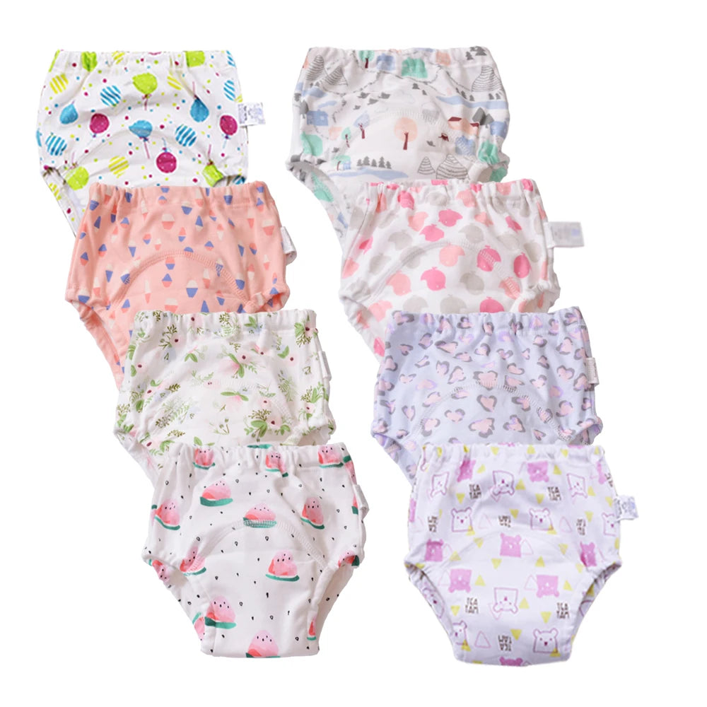 Culottes d’Apprentissage Lavables Bébé – Pack 6 ou 8 Pièces Réutilisables