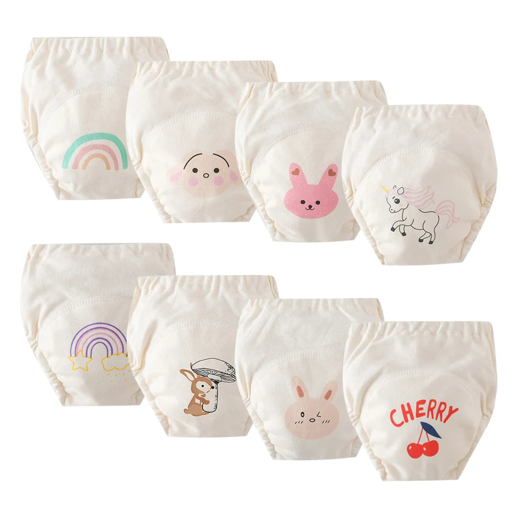 Culottes d’Apprentissage Lavables Bébé – Pack 6 ou 8 Pièces Réutilisables