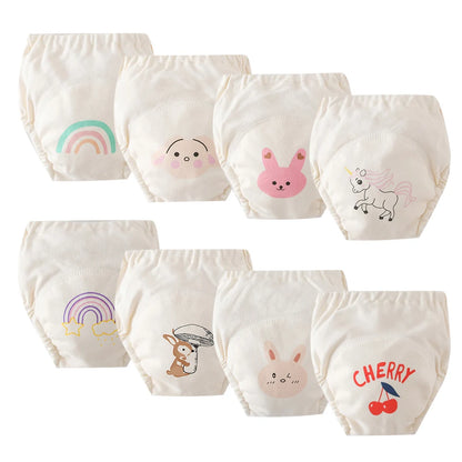 Culottes d’Apprentissage Lavables Bébé – Pack 6 ou 8 Pièces Réutilisables