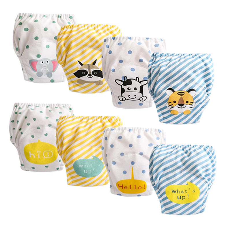 Culottes d’Apprentissage Lavables Bébé – Pack 6 ou 8 Pièces Réutilisables
