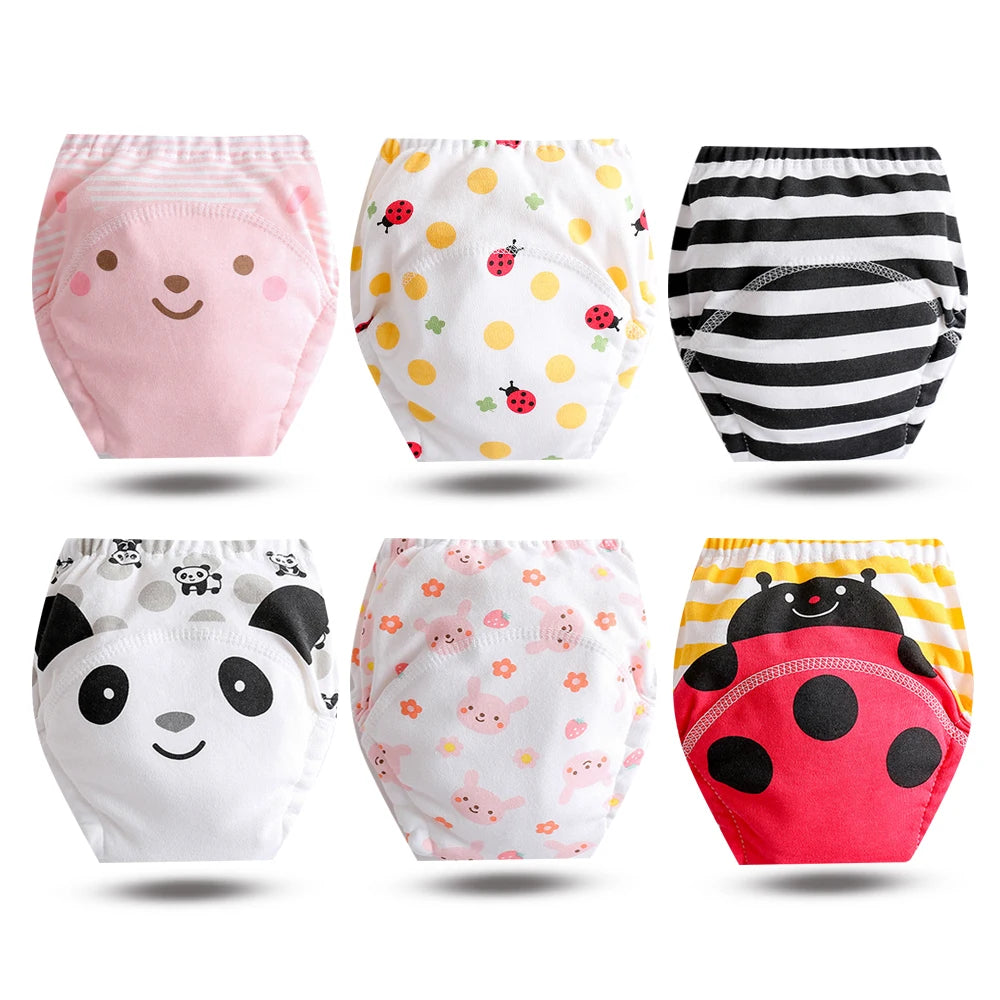Culottes d’Apprentissage Lavables Bébé – Pack 6 ou 8 Pièces Réutilisables