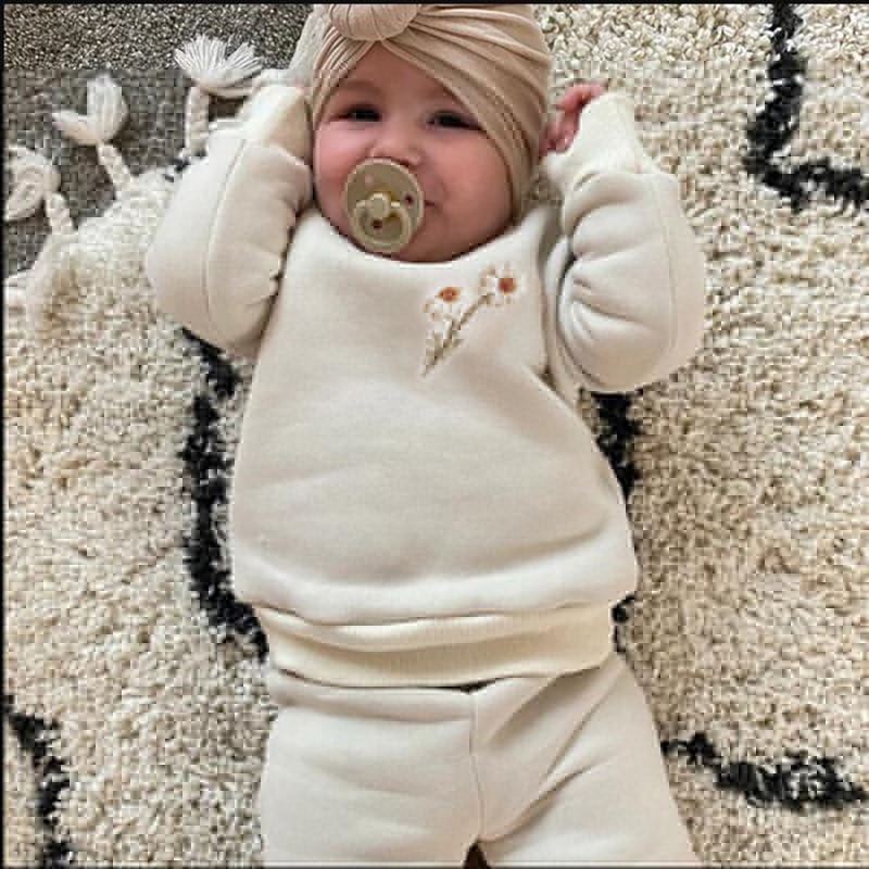 Ensemble Hiver Bébé 2 Pièces Brodé — Fille & Garçon